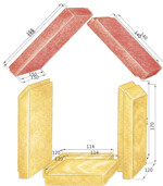 Kleines Insektenhotel: Bauteile und Maße des Rahmens